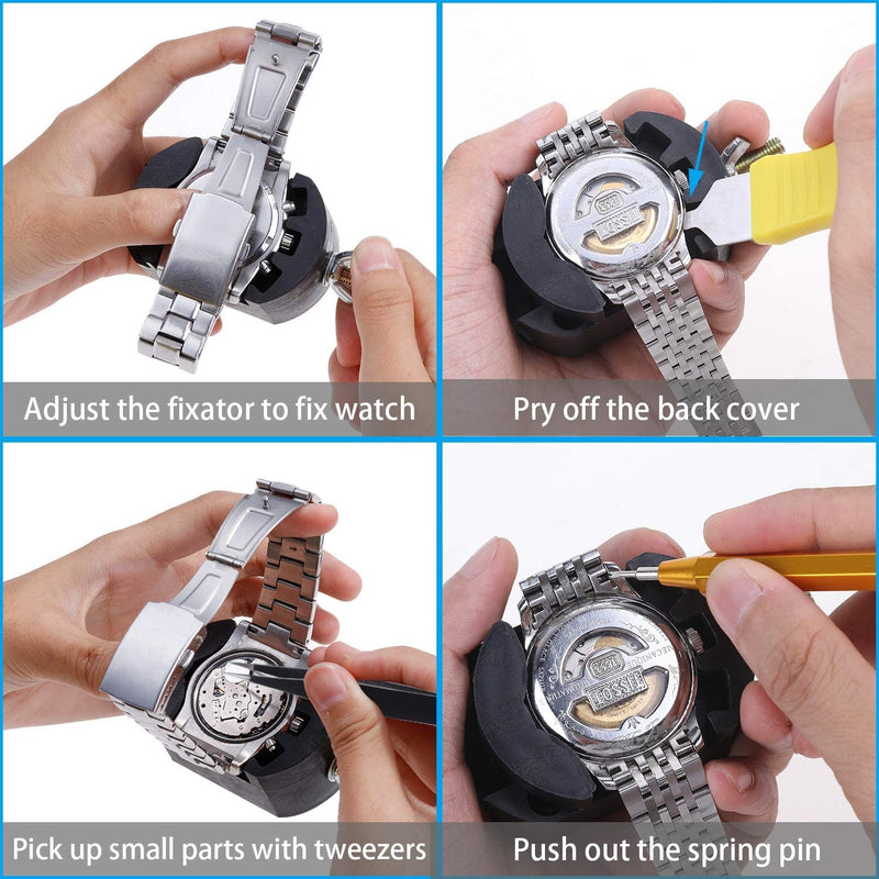 Kit de herramientas de reparación de relojeria reloj reparar