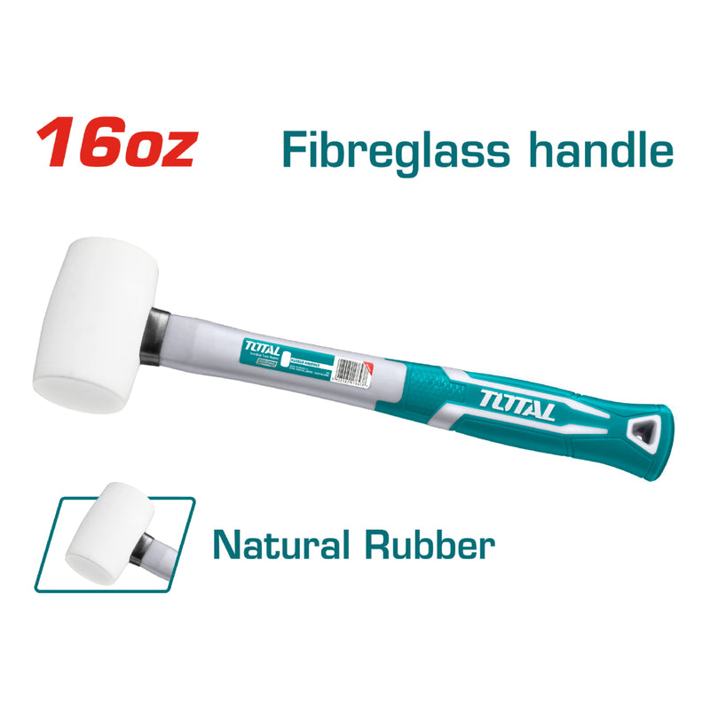 Mazo de goma  45% goma natural, tipo suave Mango fibra vidrio 16onz/450g.