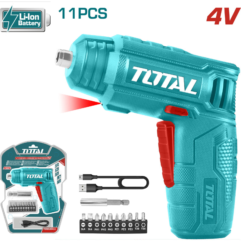 Destornillador inalámbrico 1/4” de litio 4V.