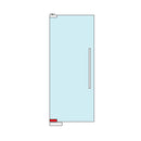 Herraje Inferior (con inserto para cierrapuertas Carbone), Brillante.