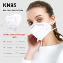 (Caja de 50 pcs) Mascarilla KN95 de 5 pliegues 95% filtracion.