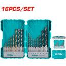 Juego de brocas de 16 piezas.