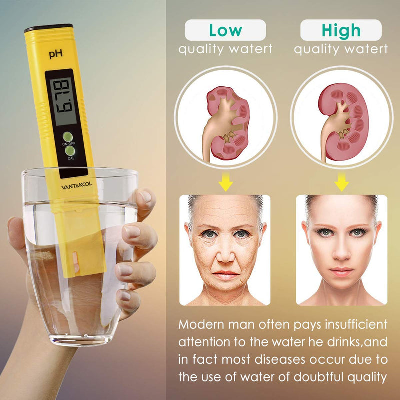 Medidor de PH digital de 0,01 PH de alta precisión Usa 2 pilas LR44 (NO INCLUYE BATERIAS)