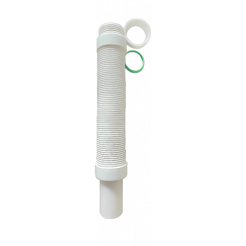 Tubo extensor para desague drenaje trampa de PVC para lavamanos o lavaplatos NESSATI  de 1 1/2" x 40cm- 80cm con salida para 1 1/2" NESSATI flexible