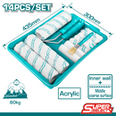 Kit de Rodillo y bandeja para pintar económicos. Set 14 piezas. Bandeja: 435*300mm