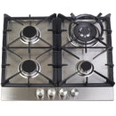 Estufa empotrable a gas Milan 60. Color Inox.
