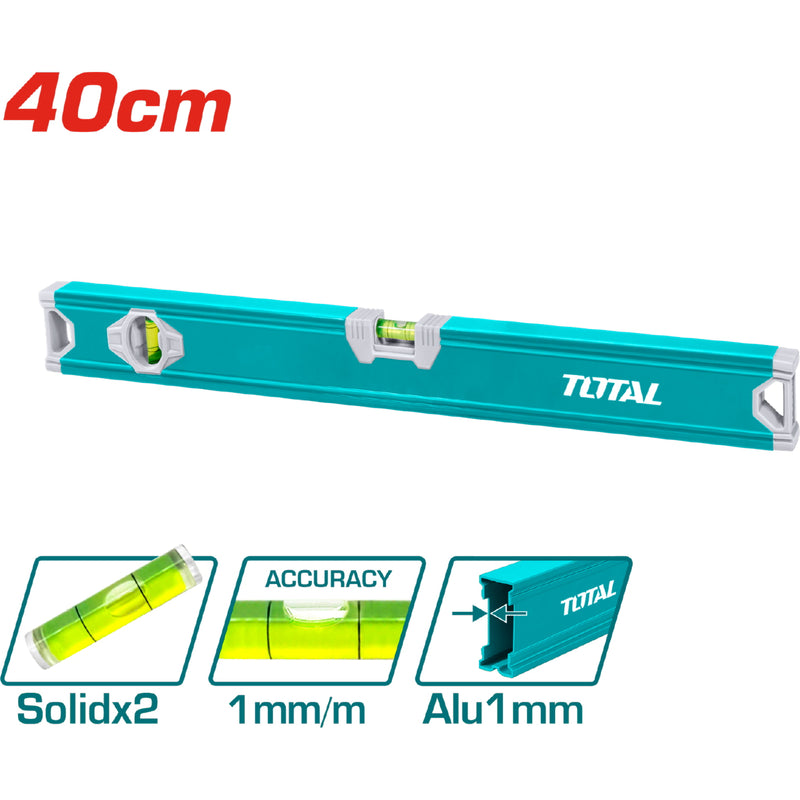 Nivel de Burbuja de 40 cm. Espesor del Aluminio 1 mm. Alta Calidad. Alta Precision.