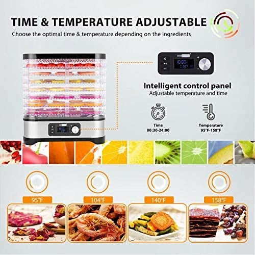 Máquina deshidratadora eléctrica de alimentos, 400 W.