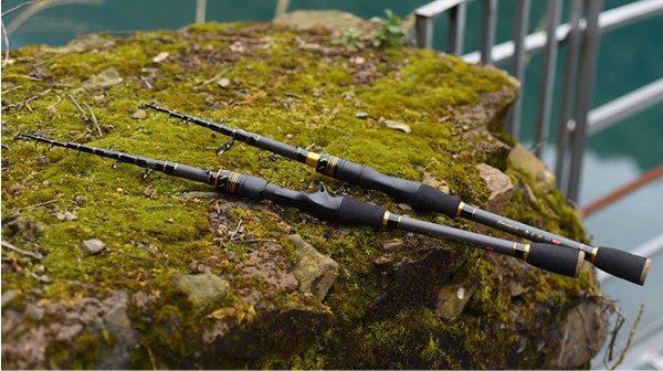 Kits de caña 1.8 m Telescópica, carrete casting.