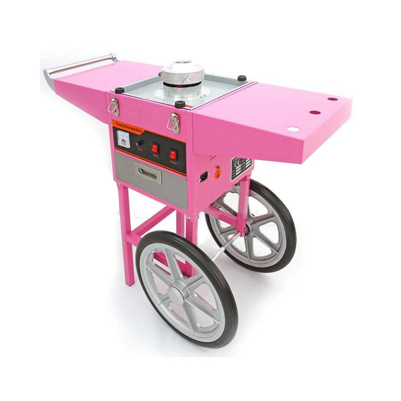 Maquina de algodon de azucar con carro incluido 1.08KW 520 mm de diametro. 110V 60htz(1 año)