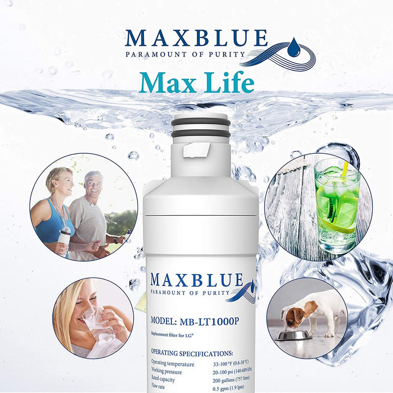 Filtro para nevera LG LT1000P-LT1000PC-LT1000PCS-LT-1000PC-ADQ74793501-ADQ74793502-MDJ6484 (1 pza)