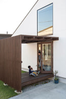 Pergola WPC Tubo Rectangular 4" x 2" Acabado Madera Wengue Exteriores 100x50x2900mm