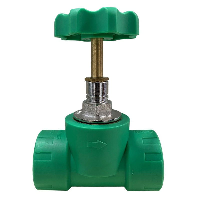 Llave de paso PPR compresión 1/2" válvula de compuerta  (Evita problemas instalacion por repellos gruesos)