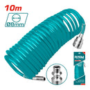 Manguera de aire para compresor 10mts. Material PU. Coupling rapido americano. Diametro 6/8 mm