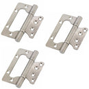 Bisagras mariposa para puerta 4"x3"x 3/32"  100x72x2.5mm inoxidable 304 (3 pzs blister)