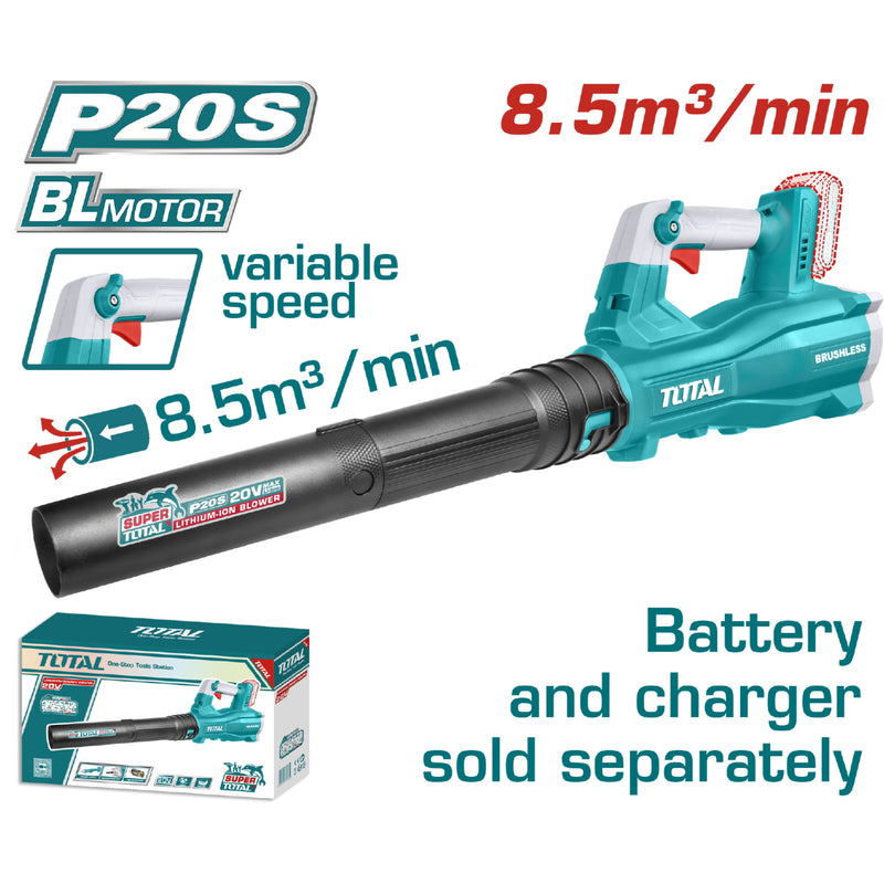 Soplador de batería 20V inalámbrico de iones de litio (SIN CARBONES)