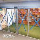 Puerta automática de vidrio 4.2 mts largo puertas dobles o sencilla 110-220V50-60hz. Puertas automáticas