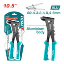 Remachadora manual 10.5" Cuerpo de aluminio.Compatible con remaches de 2.4mm, 3.2mm,4mm,4.8mm