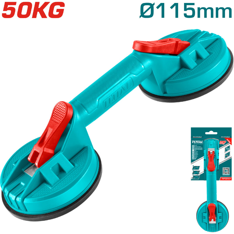 Ventosas para vidrio Doble Succión, Mango de ABS, Soporta 50KG de peso, Diámetro de succión 115m chupas chupones