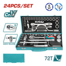 rachet c/socket 24PZA 1/2" CRV DR Socket:10,11,12,13,14,15,16,17,18,19,20,21,22,23,24,27,30,32.