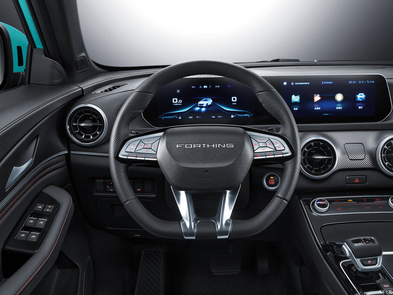 SUV T5 EVO Dongfeng Forthing Gasolina Version Exclusive 8 airbags Color Cyan / Interior Marrón