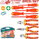 Herramientas aisladas. Certificación 1000V VDE/GS Set de 8 piezas.
