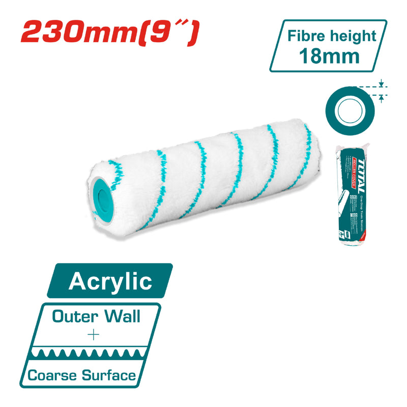 Rodillo para pintar de 230 mm / 9". Para exteriores. Espesor de la fibra 18 mm.