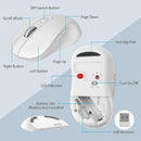 Teclado y mouse inalámbricos compatible con Windows, MacBook y Laptop color Blanco.