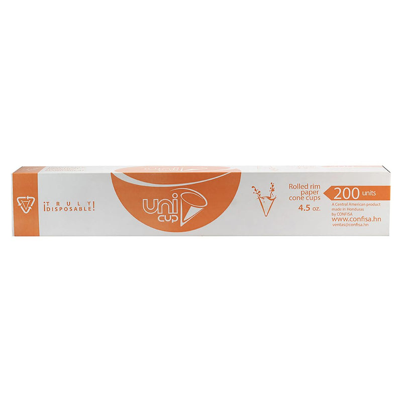 Vasos cónicos de papel 4.5 oz. 200 unid. Desechables