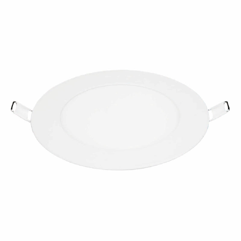 Panel LED Recesado Redondo 12W 3000K Luz blanca. Lámpara de techo empotrado.