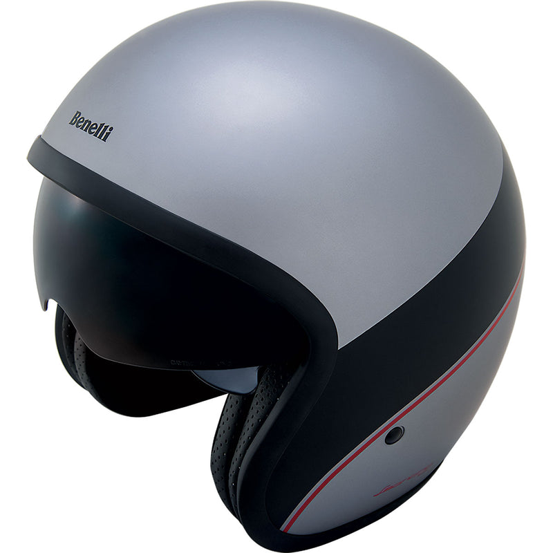 Casco Leoncino Plateado/Black Talla M