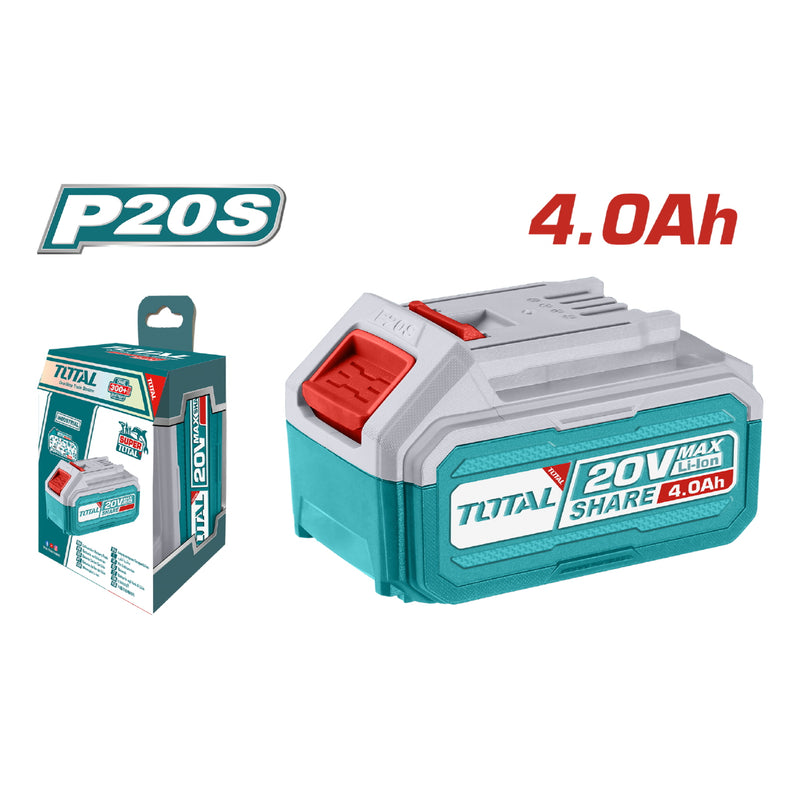 Bateria 20V 4.0 Ah Litio Indicador Led de carga. Compatible con multiples Herramientas TOTAL