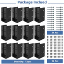 Herrajes de vigas para tubo WPC, soporte de viga oculto (set 12 pcs)