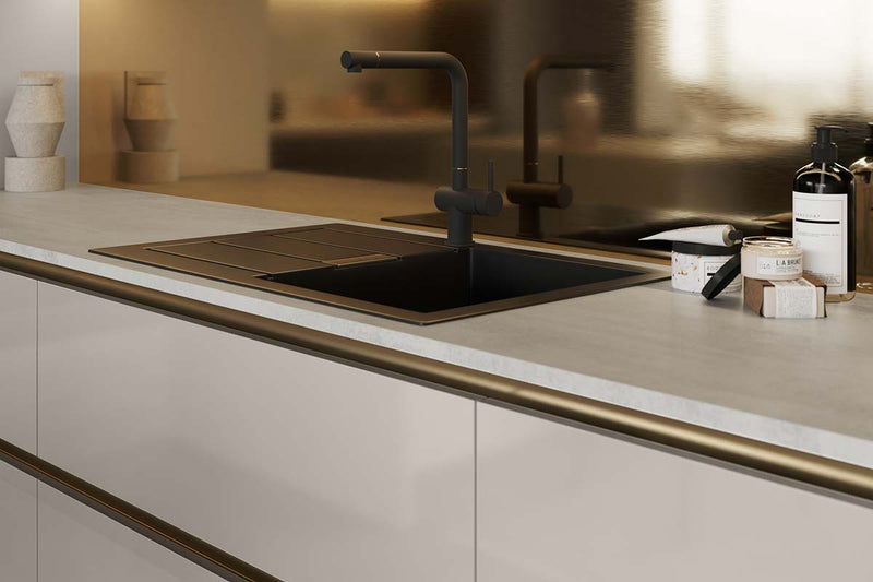 Lámina de Acero Inoxidable WPC Bambú Cobre Decorativo recortable 1.22m x 2.80m x 8mm (Do it yourself)