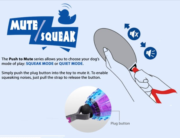 Hueso Push to mute correa y sonido para mascotas