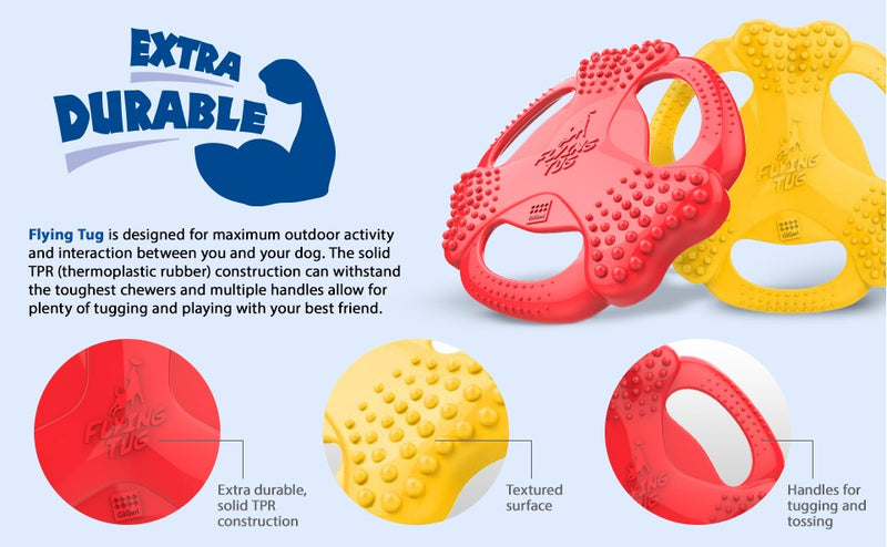 Frisbee Flying Tug 10" rojo para mascota