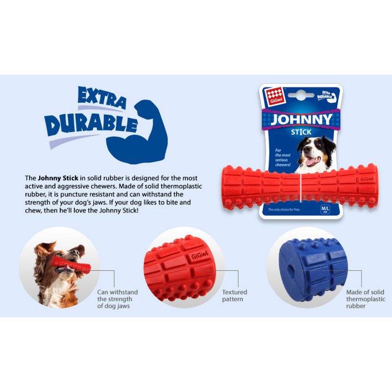 Juguete macizo de caucho rojo para mascotas M