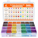 Fusibles para carro surtidos, Kit completo de 300 pcs fusible mini, estándar, micro y extractor automotriz