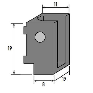 Escuadra Mecanizada para Acople de Pilastra. Easy Office