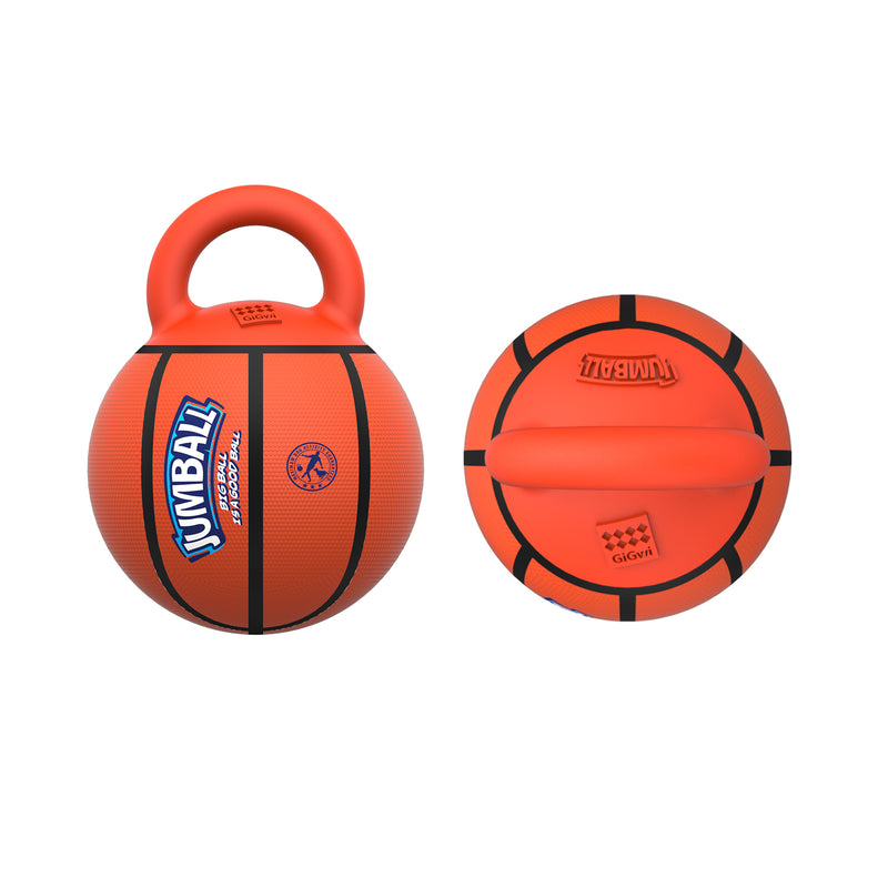 Pelota JUMBALL naranja con asa para mascota