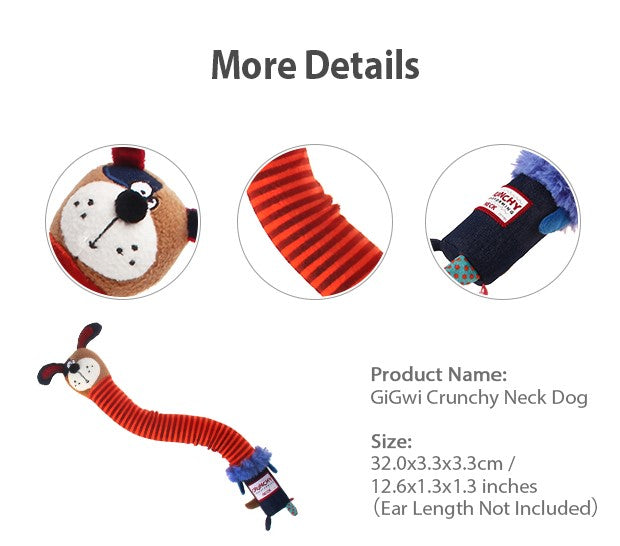 Juguete Perro cuello largo crunchy para mascota