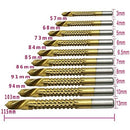 Juego 10 pzas brocas sierras fracturadas Revestidas en titanio 3/4/5/6/6/5/7/8/9/10/13mm