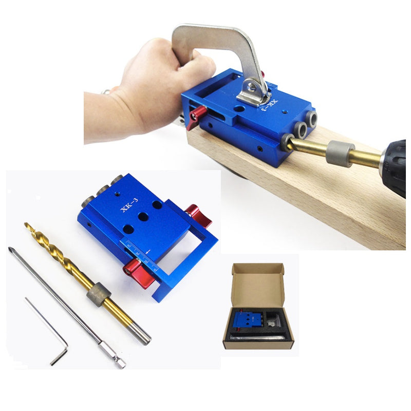 Guía plantilla para perforación de 2 agujeros para madera. Hace agujeros de 9.5mm