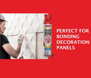 Pegamento Espuma PU adhesiva aislante Soudal Soudabond Easy 750 ml para laminas de marmol pvc y wpc