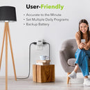 Temporizador digital programable por 7 días, tomacorriente dual timer reloj apagado automatico