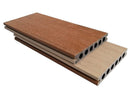 Deck WPC piso exteriores dual color Marron Teca y Marron claro por el otro lado 23 x140x2900mm