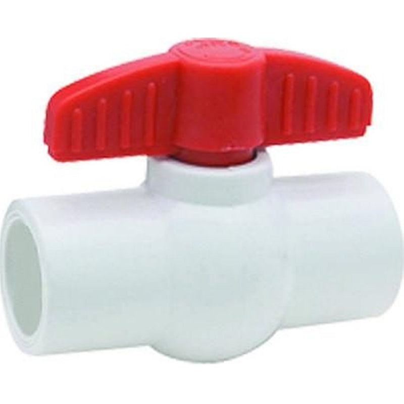 Válvula de paso PVC 1/2" para usar con pegamento 150PSI