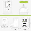 Adaptador de corriente universal 220V a 110V de 15A.