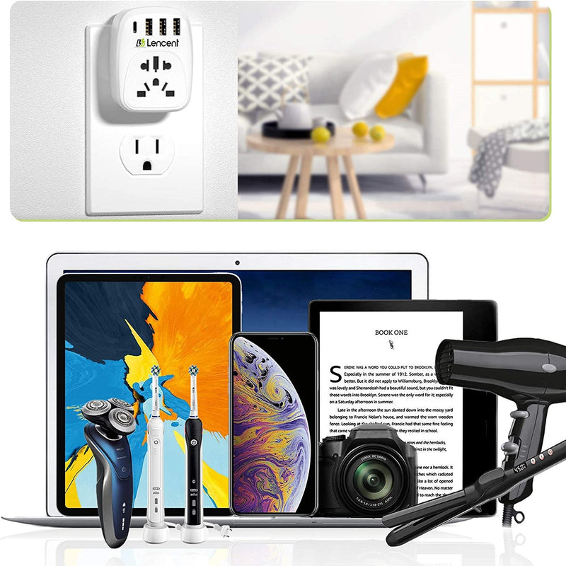 Adaptador de corriente universal 220V a 110V de 15A.