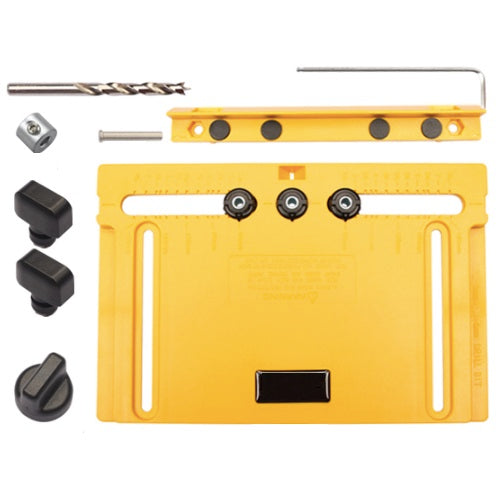 Plantilla de perforación para tiradores de gavetas, cajón, gabinete. Medida móvil 3/16 " (5mm) guía